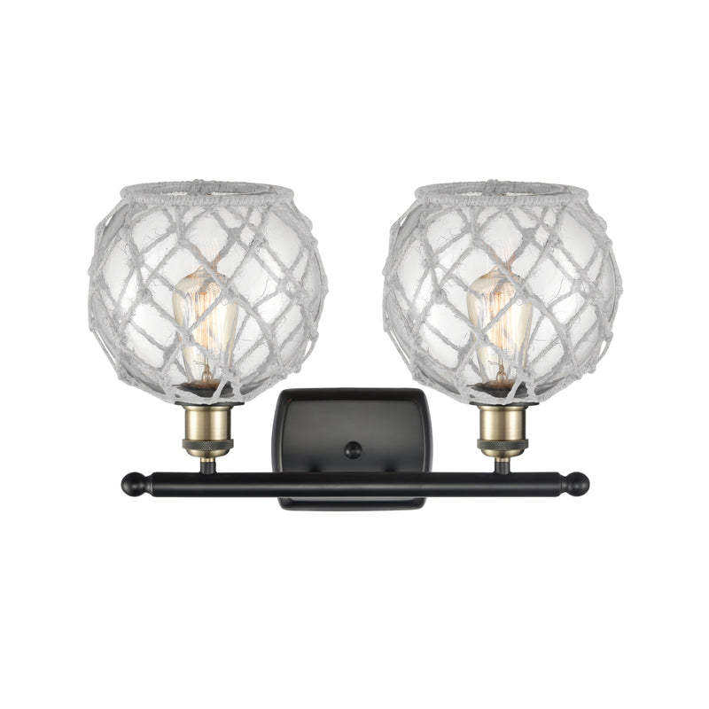 Innovations Lighting Farmhouse Rope 2 Light Bath Vanity Light Part Of The Ballston Collection 516-2W-BAB-G122-8RW-LED