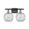 Farmhouse Rope Bath Vanity Light shown in the Black Antique Brass finish with a Clear Glass with White Rope shade