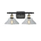Orwell Bath Vanity Light shown in the Black Antique Brass finish with a Clear shade