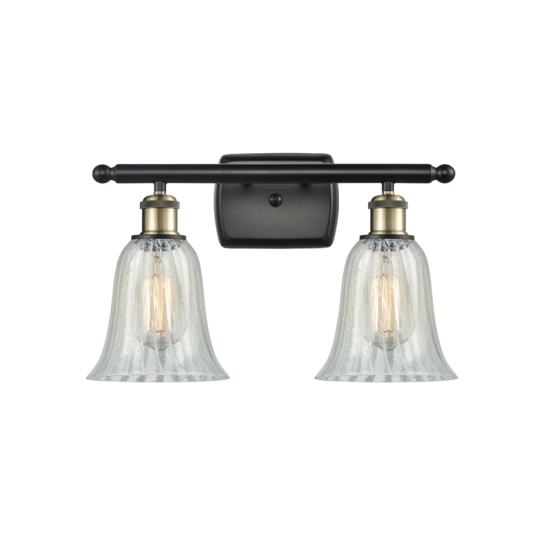 Hanover Bath Vanity Light shown in the Black Antique Brass finish with a Mouchette shade