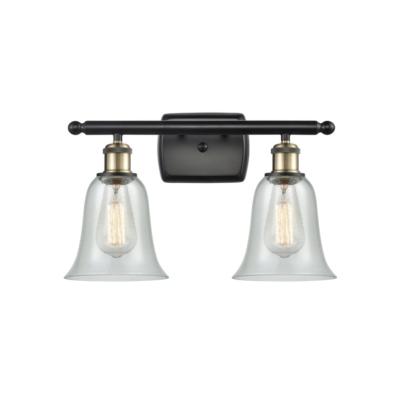 Hanover Bath Vanity Light shown in the Black Antique Brass finish with a Fishnet shade