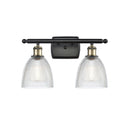 Castile Bath Vanity Light shown in the Black Antique Brass finish with a Clear shade