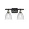 Castile Bath Vanity Light shown in the Black Antique Brass finish with a Clear shade