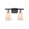 Ellery Bath Vanity Light shown in the Black Antique Brass finish with a White shade