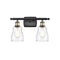 Ellery Bath Vanity Light shown in the Black Antique Brass finish with a Clear shade