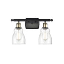 Ellery Bath Vanity Light shown in the Black Antique Brass finish with a Seedy shade