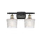 Niagra Bath Vanity Light shown in the Black Antique Brass finish with a Clear shade