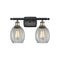 Eaton Bath Vanity Light shown in the Black Antique Brass finish with a Clear shade