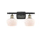 Fenton Bath Vanity Light shown in the Black Antique Brass finish with a Matte White shade