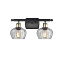 Fenton Bath Vanity Light shown in the Black Antique Brass finish with a Clear shade