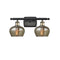 Fenton Bath Vanity Light shown in the Black Antique Brass finish with a Mercury shade