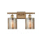Cobbleskill Bath Vanity Light shown in the Brushed Brass finish with a Mercury shade