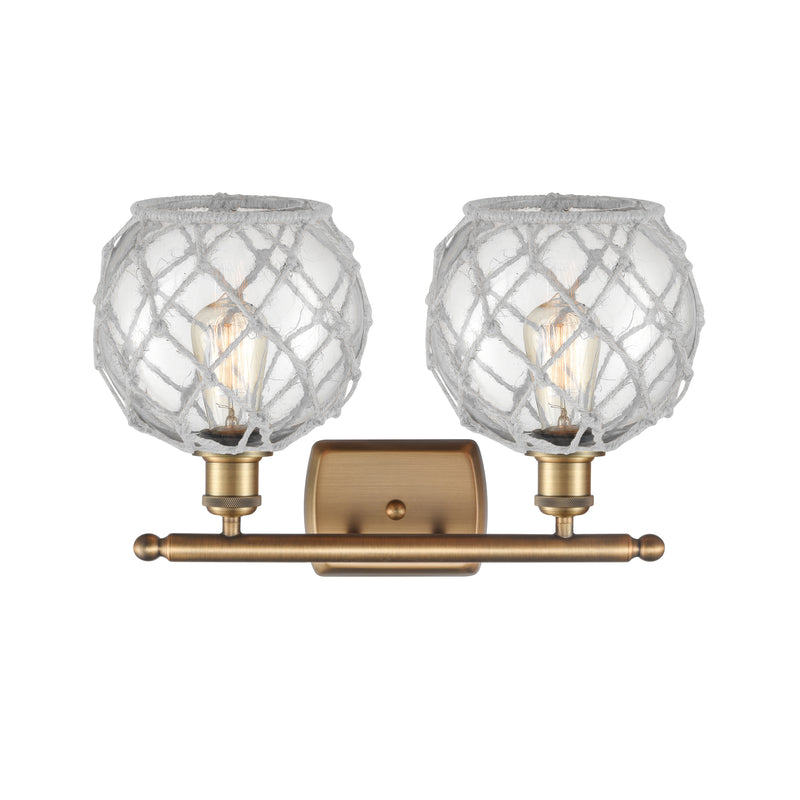 Innovations Lighting Farmhouse Rope 2 Light Bath Vanity Light Part Of The Ballston Collection 516-2W-BB-G122-8RW-LED