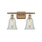 Hanover Bath Vanity Light shown in the Brushed Brass finish with a Mouchette shade