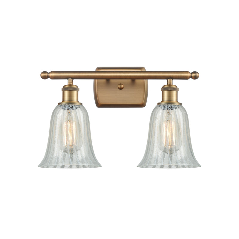 Hanover Bath Vanity Light shown in the Brushed Brass finish with a Mouchette shade