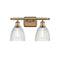 Castile Bath Vanity Light shown in the Brushed Brass finish with a Clear shade