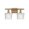 Niagra Bath Vanity Light shown in the Brushed Brass finish with a Clear shade