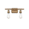 Bare Bulb Bath Vanity Light shown in the Brushed Brass finish