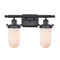 Kingsbury Bath Vanity Light shown in the Matte Black finish with a Matte White shade