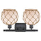 Innovations Lighting Farmhouse Rope 2 Light Bath Vanity Light Part Of The Ballston Collection 516-2W-BK-G121-8RB-LED