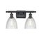 Castile Bath Vanity Light shown in the Matte Black finish with a Clear shade