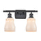 Ellery Bath Vanity Light shown in the Matte Black finish with a White shade