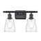 Ellery Bath Vanity Light shown in the Matte Black finish with a Clear shade