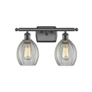 Eaton Bath Vanity Light shown in the Matte Black finish with a Clear shade