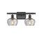 Fenton Bath Vanity Light shown in the Matte Black finish with a Clear shade