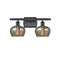 Fenton Bath Vanity Light shown in the Matte Black finish with a Mercury shade