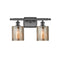 Cobbleskill Bath Vanity Light shown in the Oil Rubbed Bronze finish with a Mercury shade