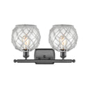 Innovations Lighting Farmhouse Rope 2 Light Bath Vanity Light Part Of The Ballston Collection 516-2W-OB-G122-8RW-LED