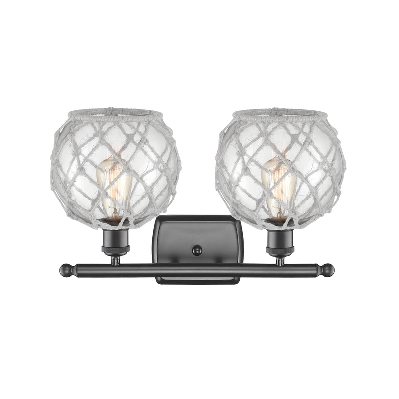 Innovations Lighting Farmhouse Rope 2 Light Bath Vanity Light Part Of The Ballston Collection 516-2W-OB-G122-8RW-LED