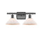 Orwell Bath Vanity Light shown in the Oil Rubbed Bronze finish with a Matte White shade