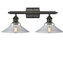 Orwell Bath Vanity Light shown in the Oil Rubbed Bronze finish with a Clear shade