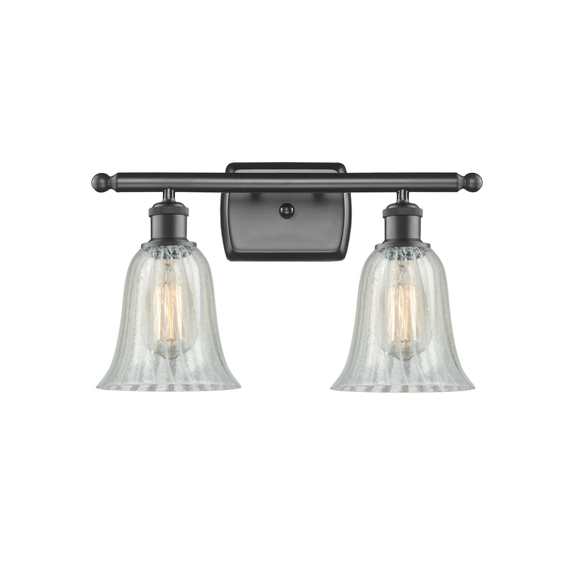 Hanover Bath Vanity Light shown in the Oil Rubbed Bronze finish with a Mouchette shade
