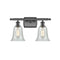 Hanover Bath Vanity Light shown in the Oil Rubbed Bronze finish with a Fishnet shade