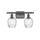 Salina Bath Vanity Light shown in the Oil Rubbed Bronze finish with a Clear Spiral Fluted shade