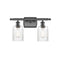 Hadley Bath Vanity Light shown in the Oil Rubbed Bronze finish with a Clear shade