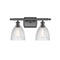 Castile Bath Vanity Light shown in the Oil Rubbed Bronze finish with a Clear shade