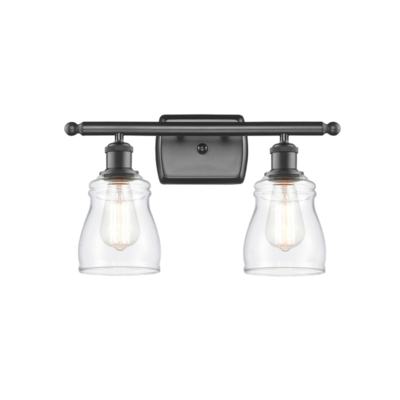 Ellery Bath Vanity Light shown in the Oil Rubbed Bronze finish with a Clear shade