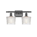 Niagra Bath Vanity Light shown in the Oil Rubbed Bronze finish with a Clear shade