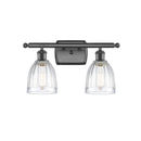Brookfield Bath Vanity Light shown in the Oil Rubbed Bronze finish with a Clear shade
