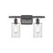 Clymer Bath Vanity Light shown in the Oil Rubbed Bronze finish with a Clear shade