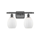 Eaton Bath Vanity Light shown in the Oil Rubbed Bronze finish with a Matte White shade