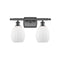 Eaton Bath Vanity Light shown in the Oil Rubbed Bronze finish with a Matte White shade