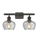 Fenton Bath Vanity Light shown in the Oil Rubbed Bronze finish with a Clear shade
