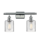 Cobbleskill Bath Vanity Light shown in the Polished Chrome finish with a Clear shade