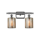 Cobbleskill Bath Vanity Light shown in the Polished Chrome finish with a Mercury shade