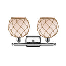 Innovations Lighting Farmhouse Rope 2 Light Bath Vanity Light Part Of The Ballston Collection 516-2W-PC-G121-8RB-LED